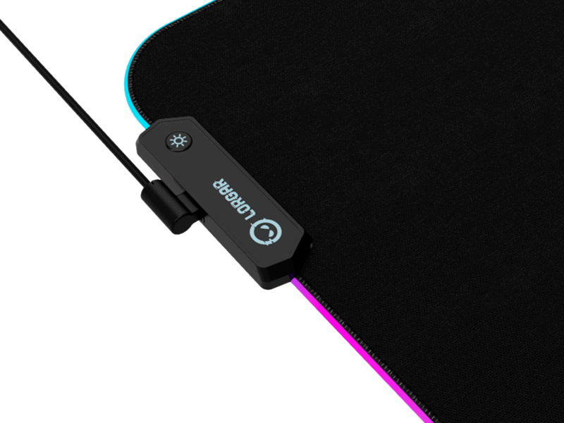 lorgar steller 913, gaming mouse pad, high speed surface, anti slip rubber base, rgb backlight, usb connection, lorgar wp gameware support, size: 360mm x 300mm x 3mm, weight 0.250kg