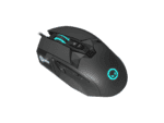 lorgar stricter 579, gaming mouse, 9 programmable buttons, pixart pmw3336 sensor, dpi up to 12 000, 50 million clicks buttons lifespan, 2 switches, built in display, 1.8m usb soft silicone cable, matt uv coating with glossy parts and rgb lights with 4 led flowing modes, size: 131*72*41mm, 0.127kg, black