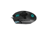 lorgar stricter 579, gaming mouse, 9 programmable buttons, pixart pmw3336 sensor, dpi up to 12 000, 50 million clicks buttons lifespan, 2 switches, built in display, 1.8m usb soft silicone cable, matt uv coating with glossy parts and rgb lights with 4 led flowing modes, size: 131*72*41mm, 0.127kg, black