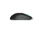 lorgar stricter 579, gaming mouse, 9 programmable buttons, pixart pmw3336 sensor, dpi up to 12 000, 50 million clicks buttons lifespan, 2 switches, built in display, 1.8m usb soft silicone cable, matt uv coating with glossy parts and rgb lights with 4 led flowing modes, size: 131*72*41mm, 0.127kg, black