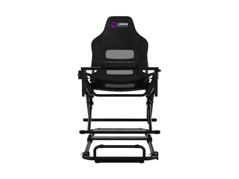 lorgar flex raf1, sim racing cockpit advanced, foldable, 150x72x113 cm playing, 38x72x126cm folded, black