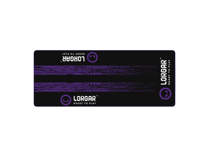 lorgar rx1fm, sim racing floor mat advanced, stitched edge, 1,700x700x3 mm, black/purple
