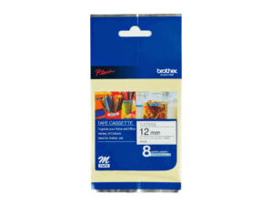 non laminated tape 8m x 12mm black on white