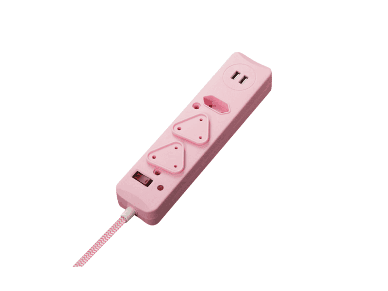 switched 3 way surge protected multiplug with dual 2.4a usb ports 3m braided cord switched 3 way surge protected multiplug with dual 2.4a usb ports 3m braided cord