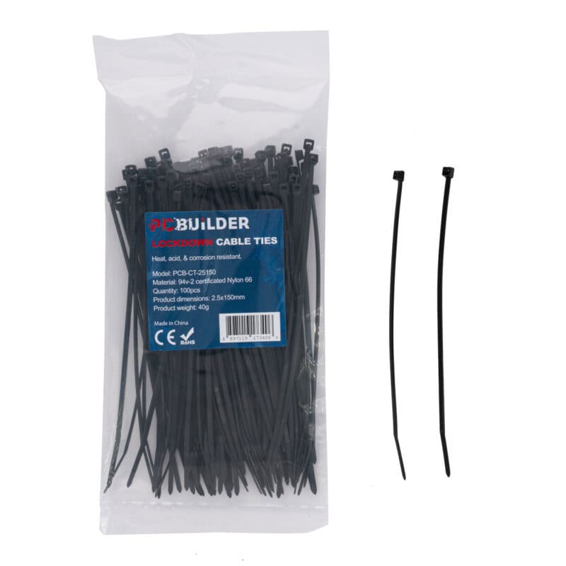 pcb ct 25150 pcbuilder lockdown 150mm cable ties 100 pcs black wr 05.jpg
