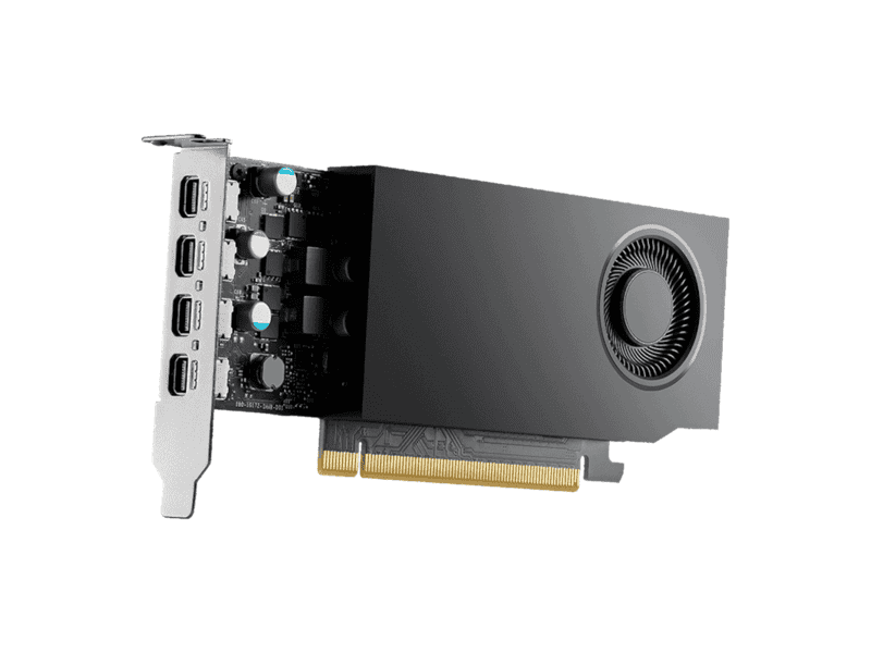 pny nvidia quadro a400 pci express 4.0 x16 / 4 gb gddr6 64 bit/ 4x mini dp 1.4 / low profile/ 50w.