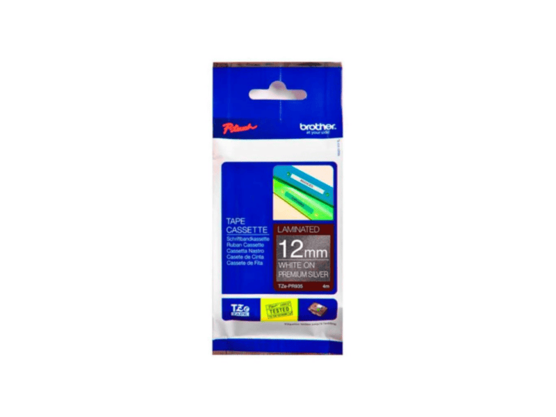 brother 12mm white on premium silver tape 4m brother 12mm white on premium silver tape 4m