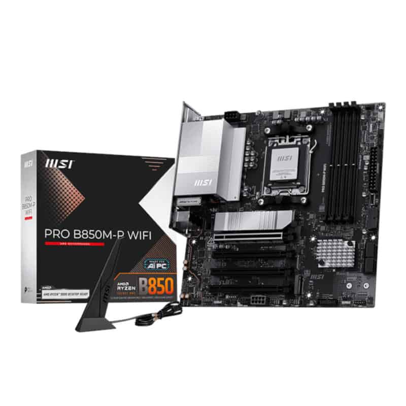 prob850m pwifi msi pro b850m p wifi am5 matx motherboard black wr 01a.jpg