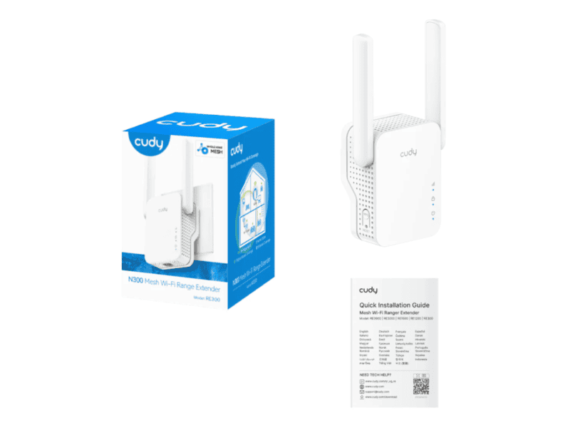 cudy n300 mesh wi fi range extender | wall plug