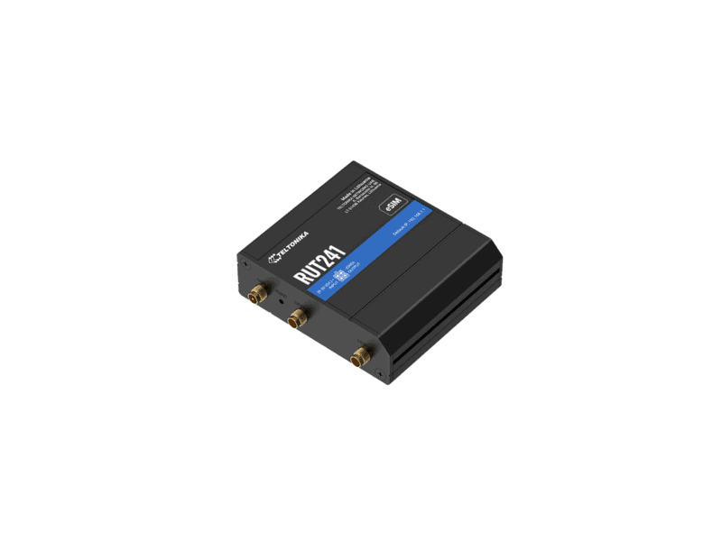 teltonika rut241 esim lte cat 4 industrial router, wi fi 4, 1 x wan(100mbps), 1 x lan(100mbps)
