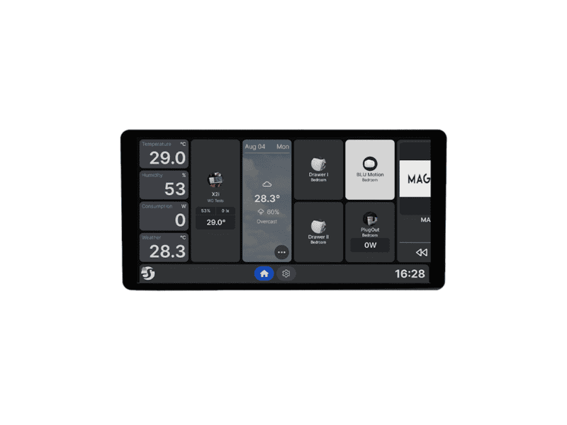 shelly wall display x2i smart 6.95” color touchscreen (black) shelly wall display x2i smart 6.95” color touchscreen (black)