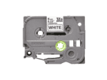 brother 6mm black on white laminated tape