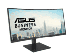 asus va34vcpsr docking monitor – 34 inch; wqhd (3440x1440); 1500r curvature; frameless; usb c pd 96w; rj45; usb hub; low blue li