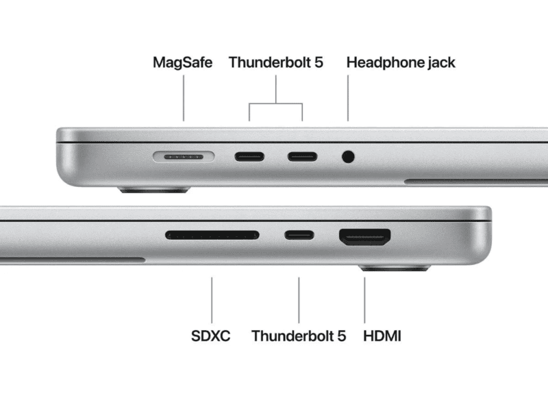 16 inch macbook pro: apple m5 pro chip with 18 core cpu and 20 core gpu, 24gb, 1tb ssd silver,model a3428