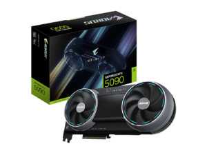 gigabyte nvidia geforce rtx 5090 aorus infinity 32gb gddr7; 512 bit memory bus; 1x hdmi; 3x displayport; min 1000w psu. .