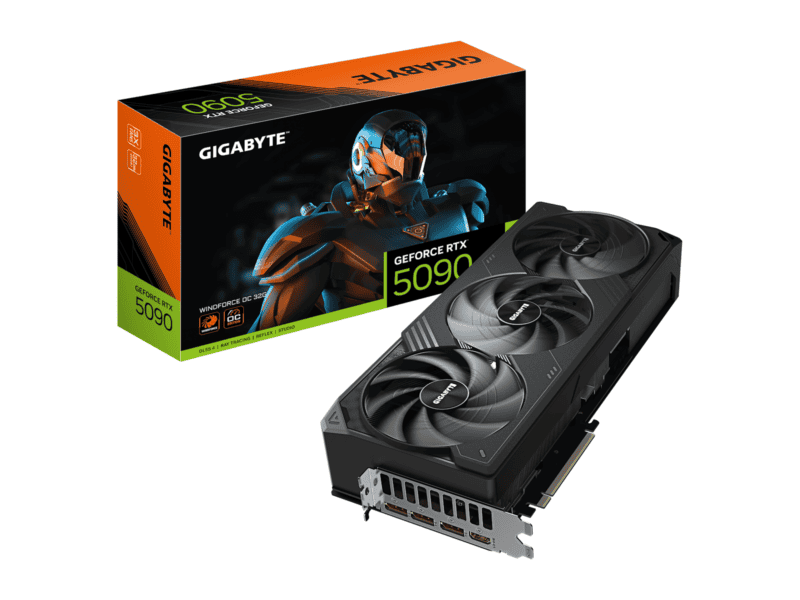 gigabyte nvidia geforce rtx 5090 windforce oc 32gb gddr7; 512 bit memory bus; 1x hdmi; 3x displayport; min 1000w psu. . gigabyte nvidia geforce rtx 5090 windforce oc 32gb gddr7; 512 bit memory bus; 1x hdmi; 3x displayport; min 1000w psu. .