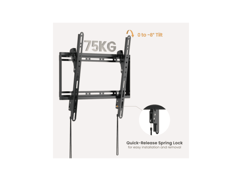 bracket 32'' 75''; slim tilt wall mount; up to 75kg; max mounting hole 400x400