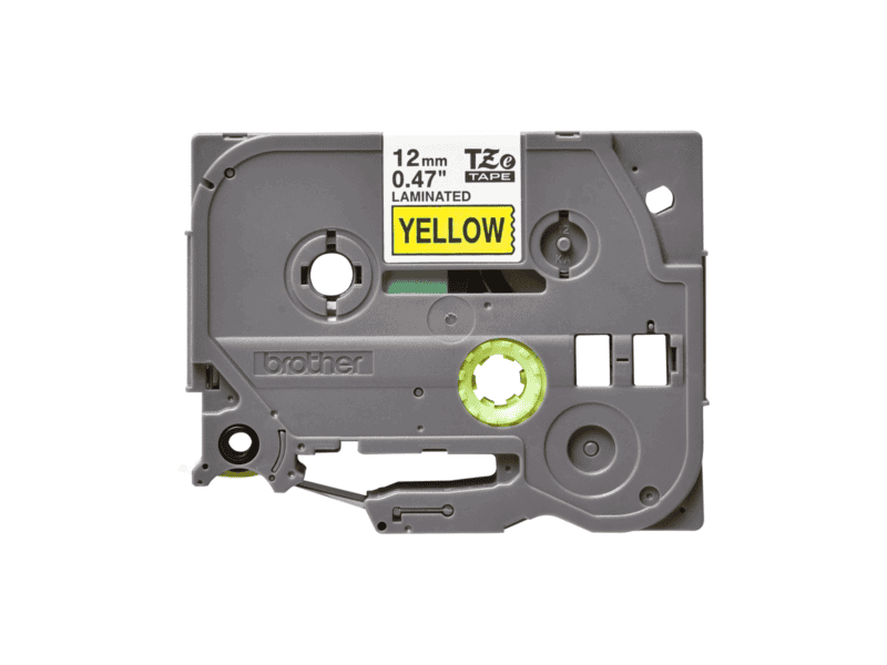 brother 12mm black on yellow laminated tape