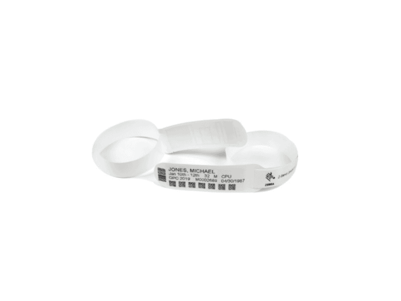 zebra wristband; polypropylene; 30x362mm; direct thermal; z band ultrasoft ; coated; 25mm core; rfid; 178/roll; 3/box