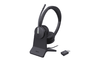 yealink wh64 hybrid dual dect and bluetooth wireless headset, teams certified, includes stand