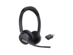 yealink wh64 hybrid dual dect and bluetooth wireless headset, teams certified, includes stand
