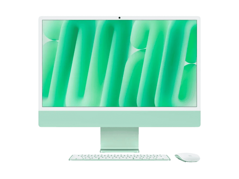24 inch imac with retina 4.5k display: apple m4 chip with 8‑core cpu and 8‑core gpu, 16gb, 256gb ssd green,model a3247