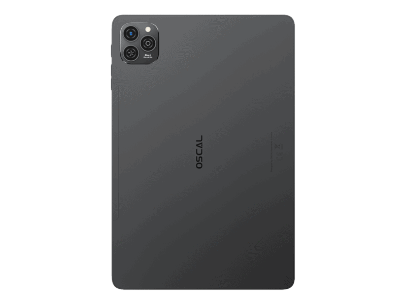oscal pad 9 lte 10.1 inch hd ips 800x1280 octa core t606 up to 1.6 ghz ram 4gb rom 128gb cam rear 8mp front 5mp 4g lte wifi5 bt 5.0 battery 7700mah android 15 titanium grey