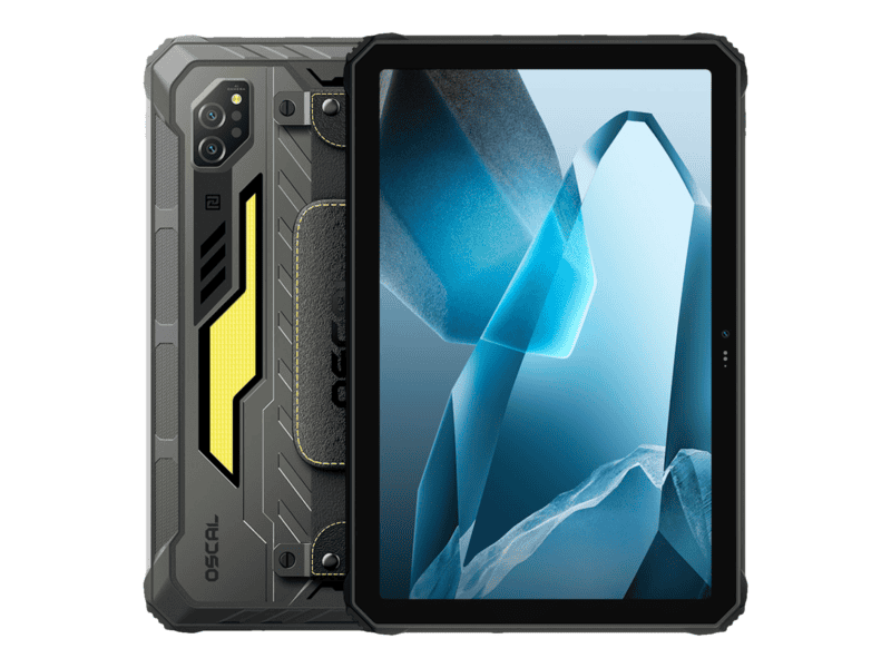 oscal rugged tab spider 10 lte 11 inch fhd ips 1920x1200 120hz octa core g81 up to 2.0 ghz ram 8gb rom 256gb cam rear 16+20mp night vision front 13mp 4g lte wifi5 bt 5.0 battery 22000mah gps & ip68/ip69k/mil std 810h android 15 black