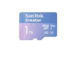 sandisk creator micros card uhs i with adapter 1tb up to 190mb/s read speeds up to 130mb/s write speed