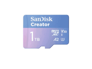 sandisk creator micros card uhs i with adapter 1tb up to 190mb/s read speeds up to 130mb/s write speed