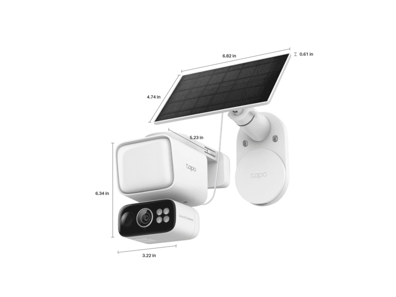 tp link tapo c615f kit solar powered floodlight 2k 3mp pan/tilt security camera kit