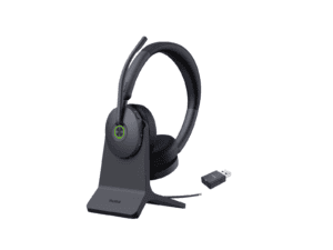 yealink wh68 hybrid dect wireless headset, teams certified, with charging stand