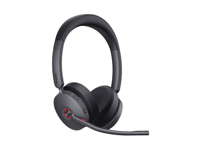 yealink wh68 hybrid dect wireless headset, teams certified, with charging stand