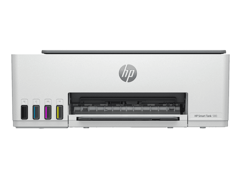 hp smart tank 585 all in one printer. print, copy, scan. print technology: hp thermal inkjet. print speed: black (a4, iso): up to 12 ppm; colour (a4, iso): up to 5 ppm; draft black (a4): up to 22ppm; draft colour (a4): up to 16 ppm. monthly duty cycle: up to 3,000 pages a4; recommended monthly page volume: 400 to 800. duplex printing: manual (driver support provided).scan file format: jpeg; pdf. scanner specs: scanner type: flatbed only; scan input modes:copy