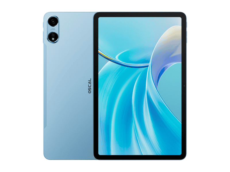 oscal pad 100 lte tablet, 12'' 2k fhd+ips 1200*2000 120hz incell, octa core t615 up to 1.8 ghz, 6gb/256gb,camera: front 8mp+rear 16mp,wi fi 5,bt5.0, 9000mah battery, android 15, blue