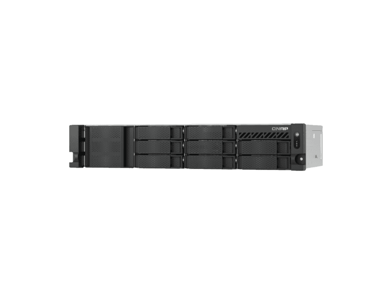 qnap 8 bay short depth rackmount nas, intel atom c5125 8c 2.8ghz, 8gb ram,2 x 2.5gbe, 2 x m.2 2280, 2 x pcie gen3 x4, 4 x usb 3.2 gen1 ports (5gbps), 2 x 300w redundant psu