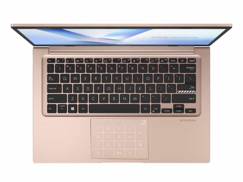 asus vivobook 14 / 14.0 inch / fhd (1920 x 1080) 16:9 / intel core 5 processor 120u 1.4 ghz (12mb cache up to 5.0 ghz 10 cores 12 threads) / ddr5 8gb (8gb ddr5 on board) / 512gb m.2 nvme pcie 4.0 ssd / intel graphics / terra cotta / windows 11 home / 1 yr pur