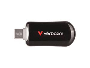 verbatim plectra usb c flash drive 64gb black