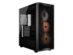 3200d rs argb mid tower pc case; 3x rs120 argb fans incl black.