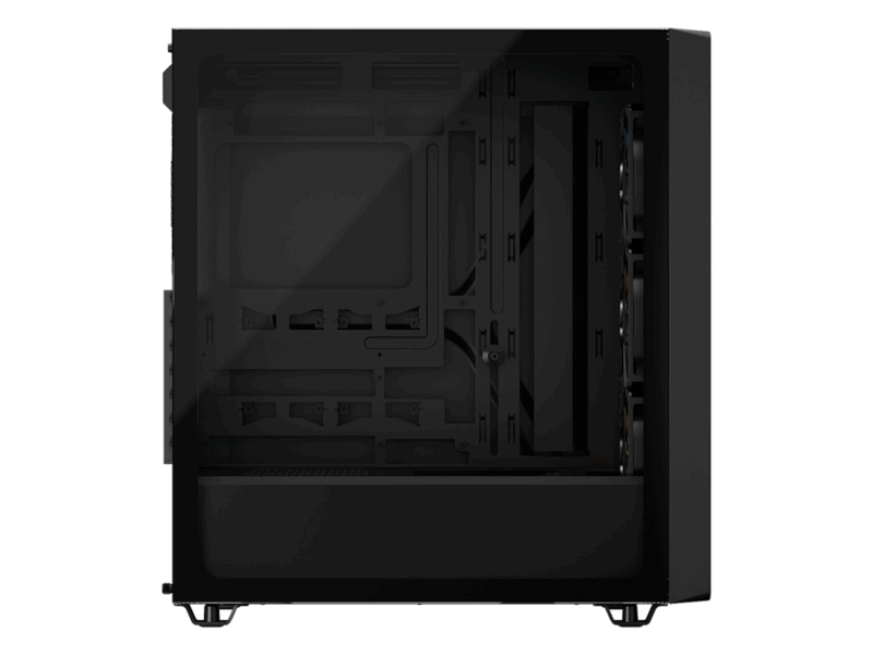 3200d rs argb mid tower pc case; 3x rs120 argb fans incl black.