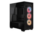 3500x lx r rgb icue link tempered glass mid tower pc case; 3x fans included; 2x 2.5'' ; 2x 3.5''; black