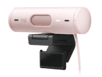logitech brio 500 full hd 1080p webcam with light correction rose