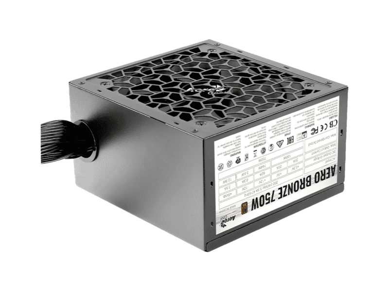 aerocool aero bronze 750w psu atx 24 pin; 1x 4+4pin cpu; 5x sata; 4x pata; 2x pcie 6+2pin