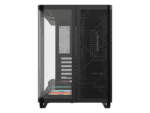 air 5400 lx r rgb icue link triple chamber mid tower pc case ;3x fans included;2x 2.5'' ; 1x 3.5''; black