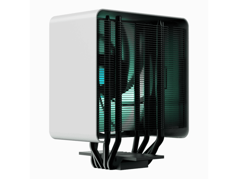 aerocool apnx ap1 v white argb cpu air cooler up to 245w lga 1700/1200/115x am4/am5.