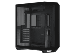 aerocool apnx v1 premium black mid tower atx case supports up to 10 fans 6x2.5'' or 2x 3.5'' 360mm radiator; 4 fans +hub