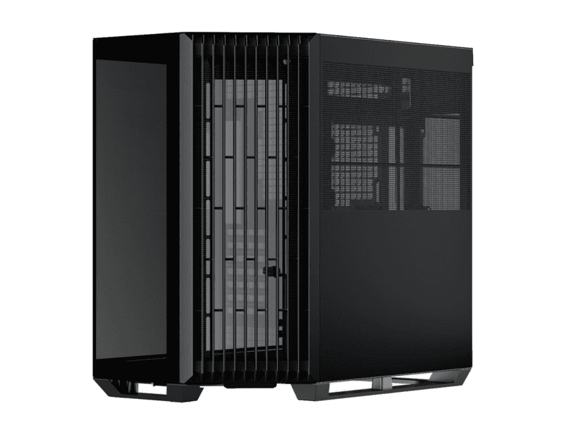 aerocool apnx v1 premium black mid tower atx case supports up to 10 fans 6x2.5'' or 2x 3.5'' 360mm radiator; 4 fans +hub