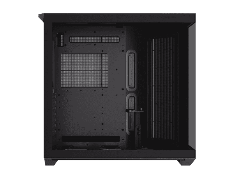 aerocool apnx v1 premium black mid tower atx case supports up to 10 fans 6x2.5'' or 2x 3.5'' 360mm radiator; 4 fans +hub