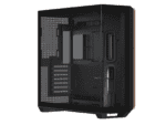 aerocool apnx v1 premium black and wood mid tower atx case supports up to 10 fans 6x2.5'' or 2x 3.5'' 360mm radiator