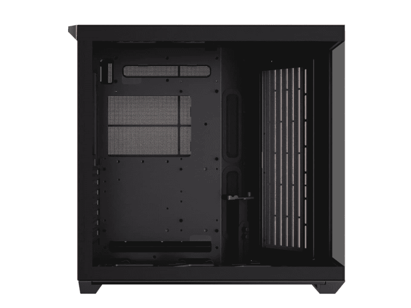 aerocool apnx v1 premium black and wood mid tower atx case supports up to 10 fans 6x2.5'' or 2x 3.5'' 360mm radiator